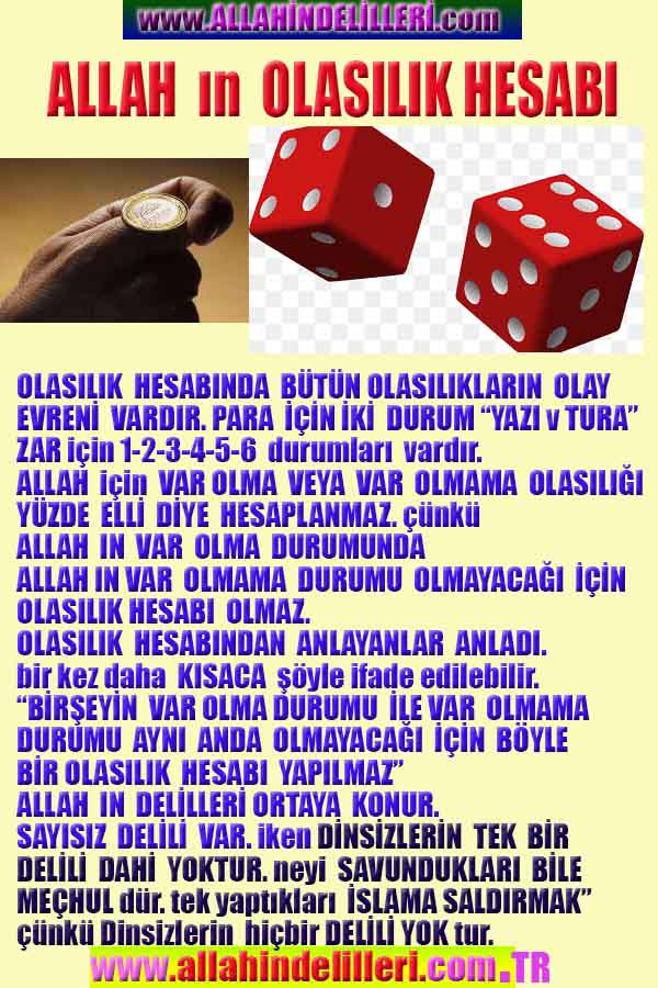 Allahın Varlığının Delilleri, Allahın Delilleri, Tanrının ispatı, Tanrının kanıtları, Allahın ispatı, Allahin delilleri